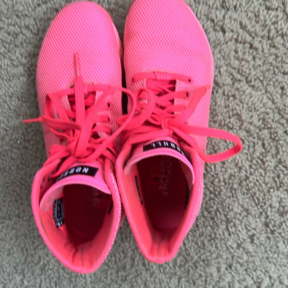 No Bull pink hi top trainers size 8